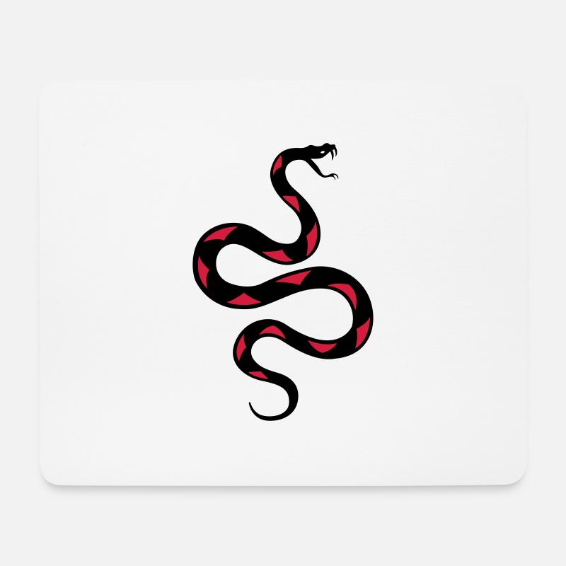 Schlange - Mousepad (Querformat) - Weiß