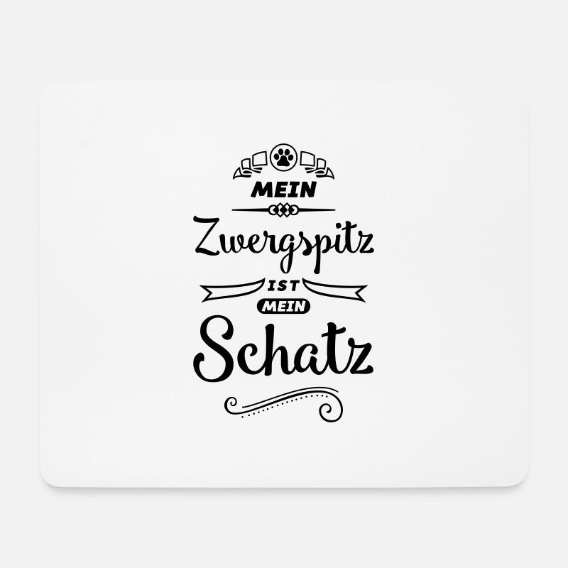 zwergspitz mein schatz hund - Mousepad (Querformat) - Weiß