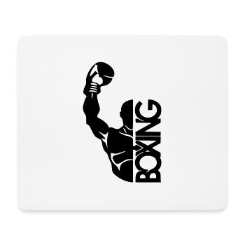 boxe - Tapis de souris (format paysage) - blanc - Devant