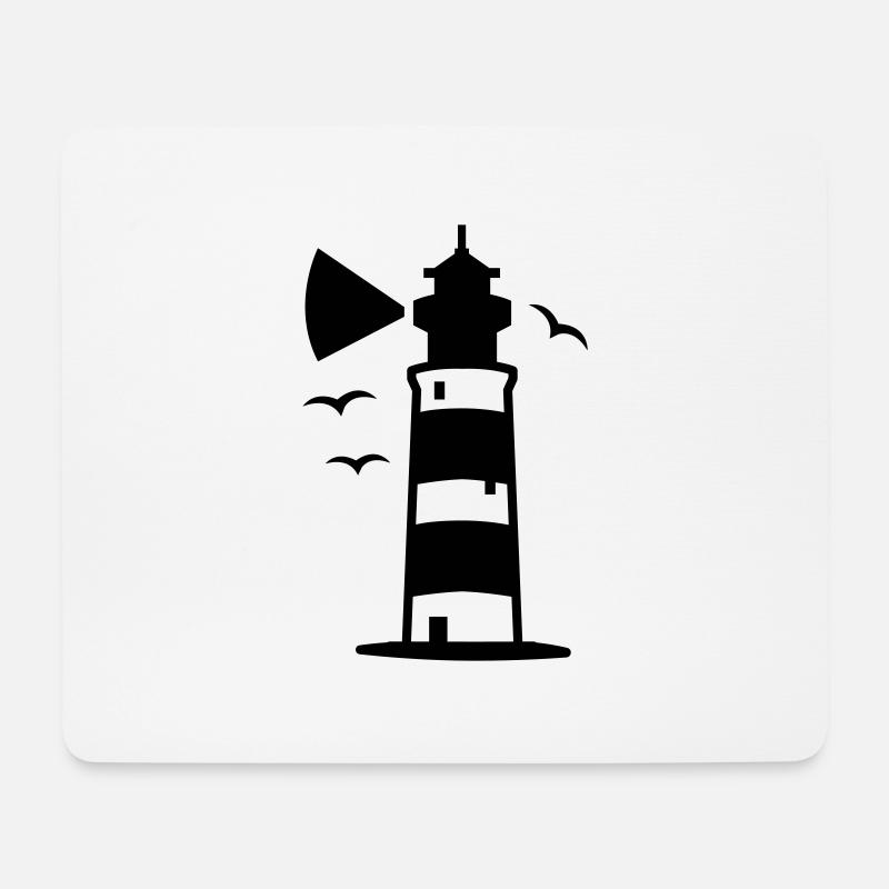 Leuchtturm - Mousepad (Querformat) - Weiß