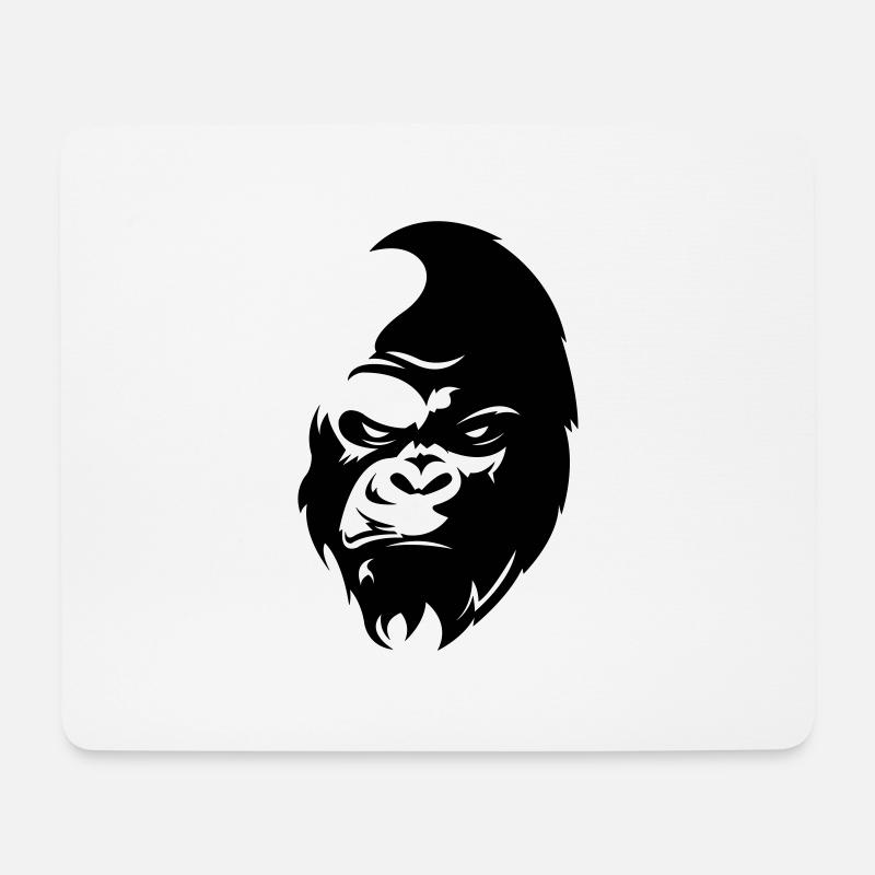 gorilla - Tapis de souris (format paysage) - blanc