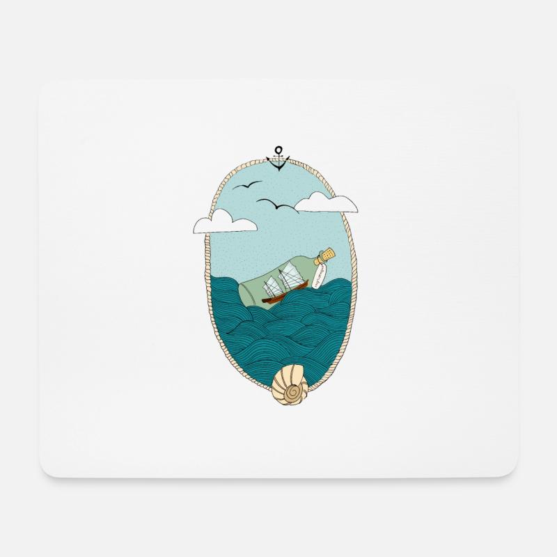 Salzwasserliebe I Martime Botschaft aus dem Meer - Mousepad (Querformat) - Weiß