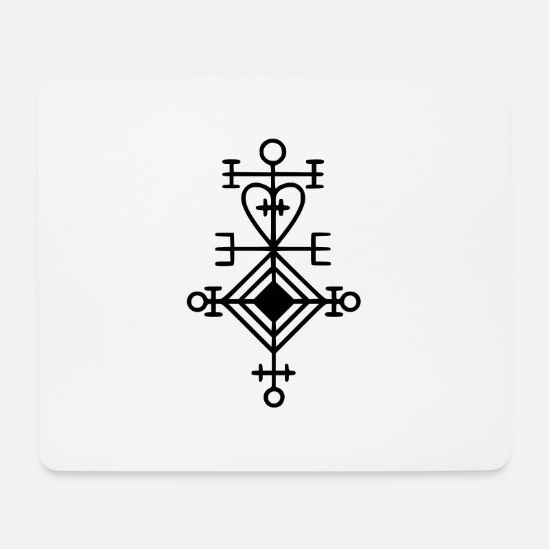 Liebesrune - Astarstafur - Mousepad (Querformat) - Weiß