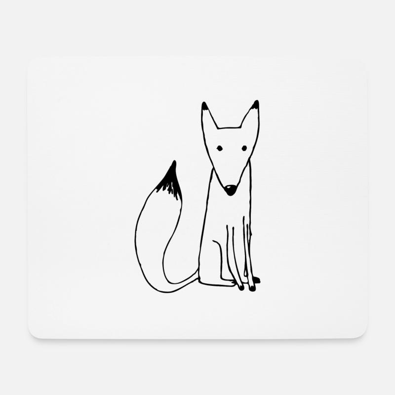 White Fox Isatis - Mouse Pad (horizontal) - white