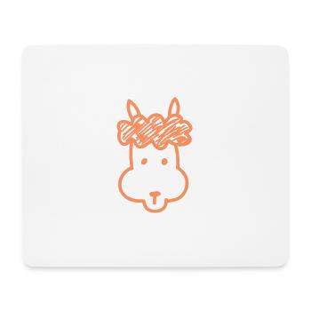 alpaga - Tapis de souris (format paysage) - blanc - Devant
