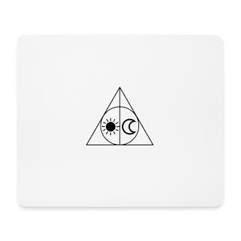 Sonne und Mond - Mousepad (Querformat) - Weiß - Vorne