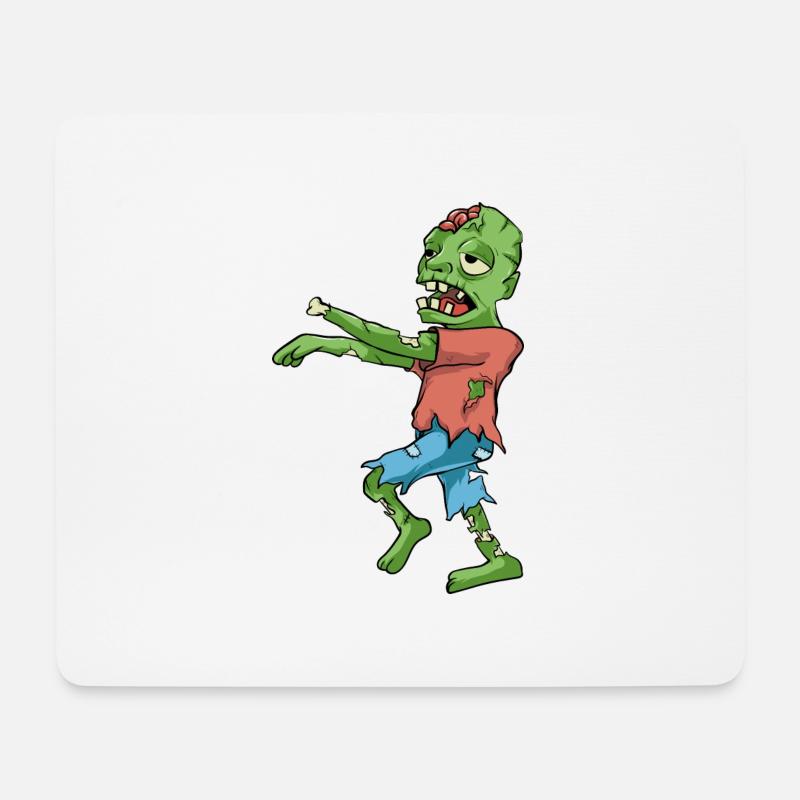 Zombie - Mousepad (Querformat) - Weiß