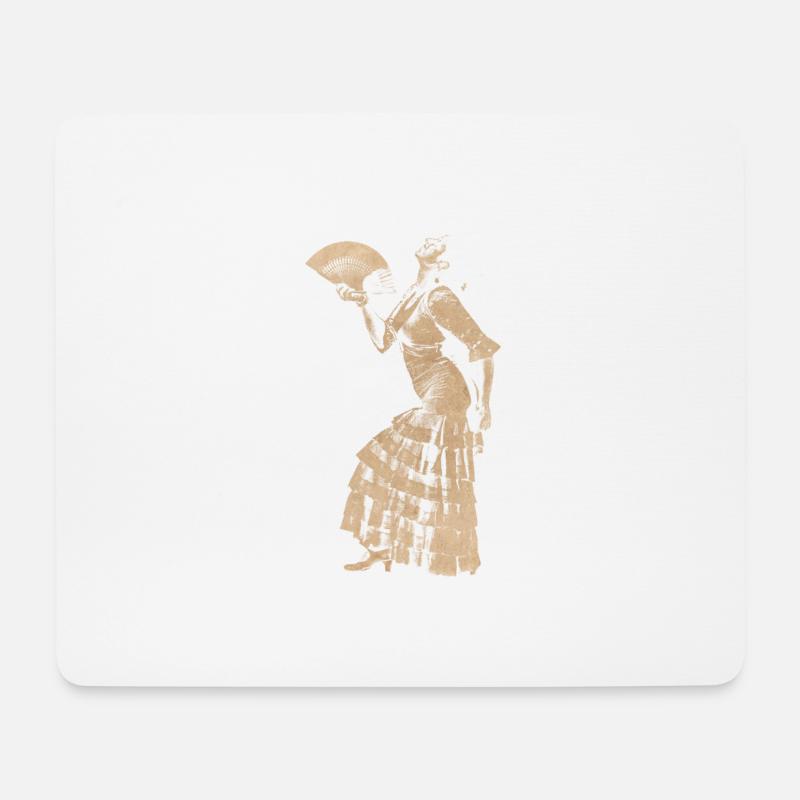 Flamencotänzerin Sevillana - Mousepad (Querformat) - Weiß