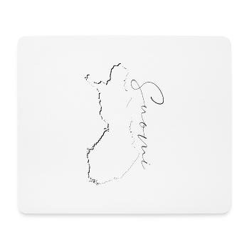 Carte de la Finlande comme esquisse FI - Tapis de souris (format paysage) - blanc - Devant