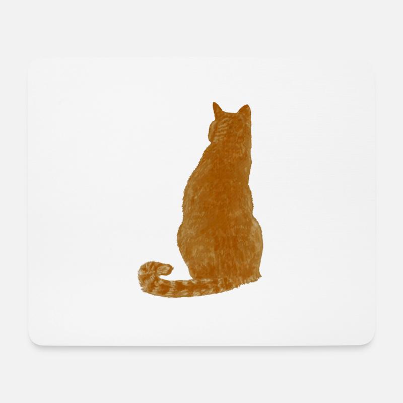 Blonde Katze - Mousepad (Querformat) - Weiß