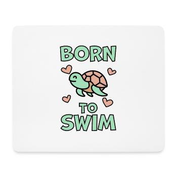 Born To Swim Bébé Natation Cadeau - Tapis de souris (format paysage) - blanc - Devant