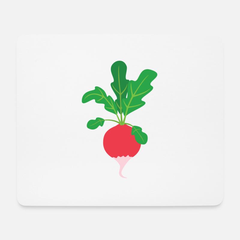 Radieschen - Mousepad (Querformat) - Weiß