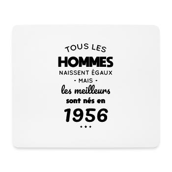 Anniversaire 66 ans - Meilleurs sont nés en 1956 - Tapis de souris (format paysage) - blanc - Devant