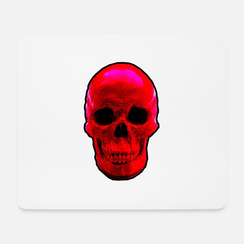 Skull red - Mousepad (Querformat) - Weiß