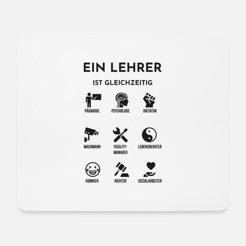 Lehrer Geschenk Schule Professor Beruf - Mousepad (Querformat) - Weiß