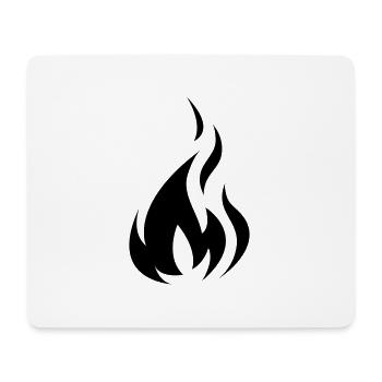Flame Black - Mousepad (Querformat) - Weiß - Vorne