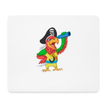 Perroquet pirate arrrrr - Tapis de souris (format paysage) - blanc - Devant