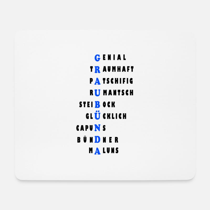 graubünda - Mousepad (Querformat) - Weiß