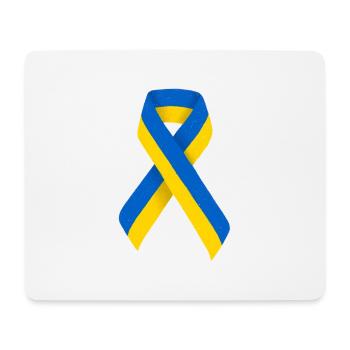 Ukrainian Band Ribbon Flag Ukraine - Mouse Pad (horizontal) - white - Front