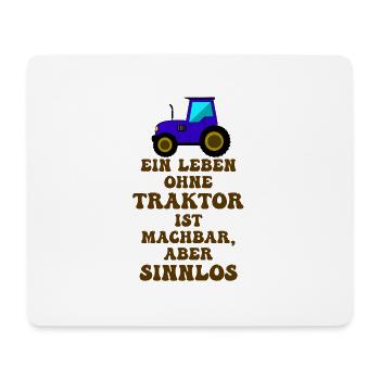 Traktor Leben - Mousepad (Querformat) - Weiß - Vorne