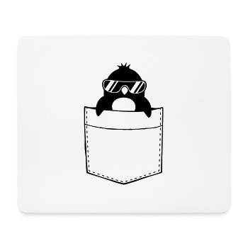 Chemise Poitrine Poche Pingouin - Tapis de souris (format paysage) - blanc - Devant