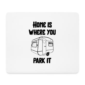 camping caravan Wohnwagen lifestyle liebe love - Mousepad (Querformat) - Weiß - Vorne