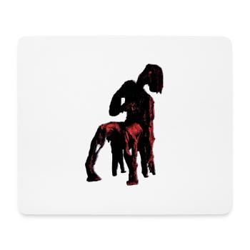 Gruselige Skulptur - Mousepad (Querformat) - Weiß - Vorne