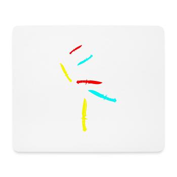 Messer icon - Mousepad (Querformat) - Weiß - Vorne