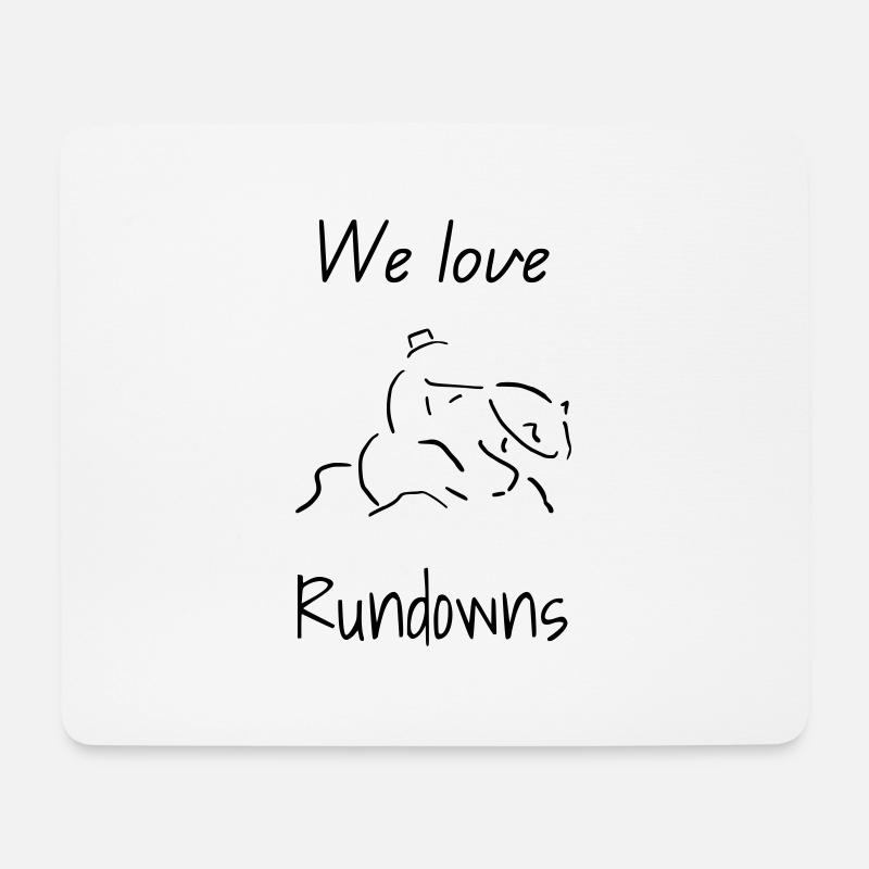 We love Rundowns - Mousepad (Querformat) - Weiß