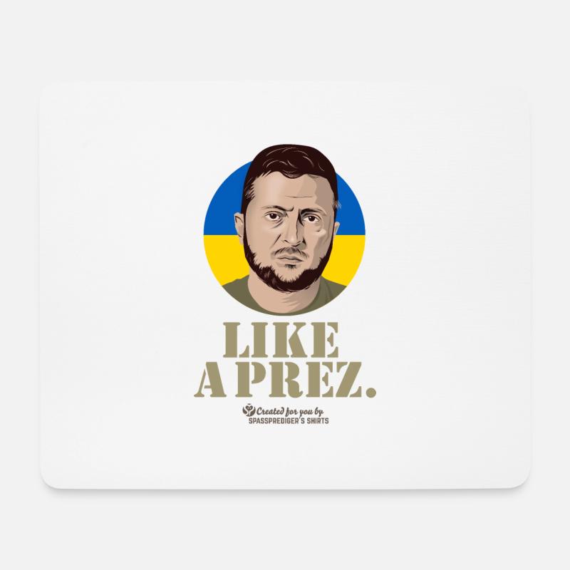 Selenskyj T-Shirt Design Like A Prez - Mousepad (Querformat) - Weiß