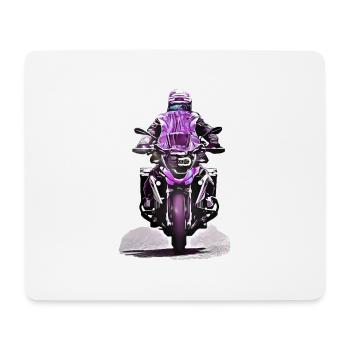 GS motorcyclist purple - Mouse Pad (horizontal) - white - Front