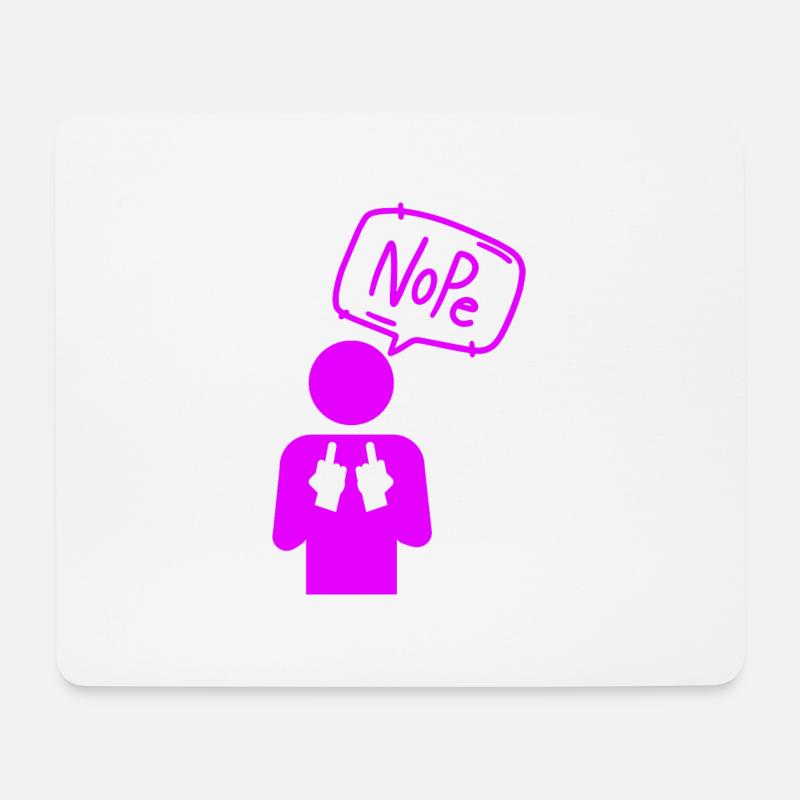 Nope - Mousepad (Querformat) - Weiß