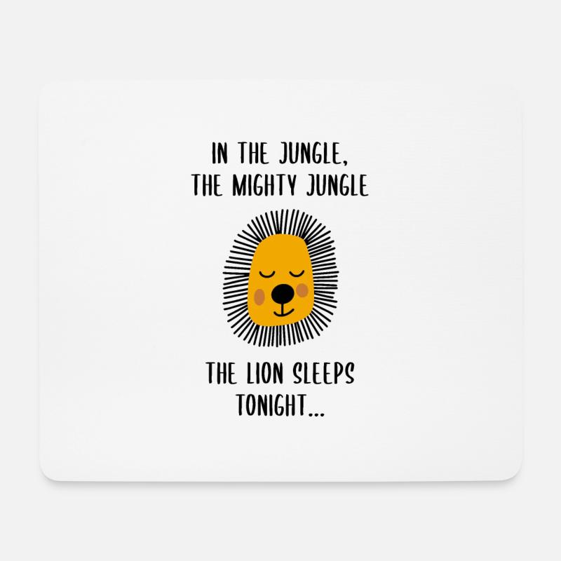 The Lion Sleep tonight... mit Löwenkopf - Mousepad (Querformat) - Weiß