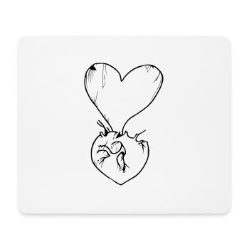 Heart Symbol Love Cute Hearts Pink Drawing Vector - Mouse Pad (horizontal) - white - Front