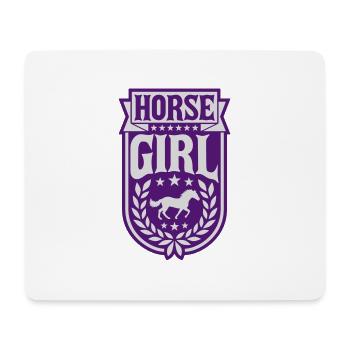 Citation de fille de cheval disant - Tapis de souris (format paysage) - blanc - Devant