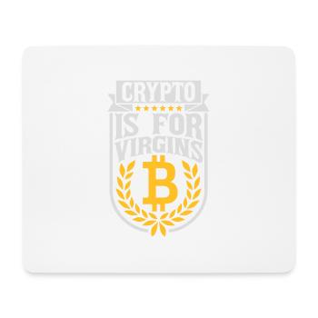 crypto is for virgins - Mouse Pad (horizontal) - white - Front
