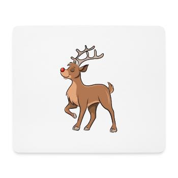 Rentier Rudolph - Mousepad (Querformat) - Weiß - Vorne