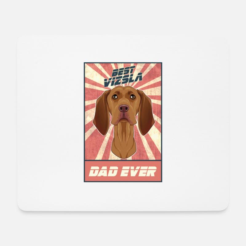 Best Vizsla Dad Ever I Vizsla Lover - Mousepad (Querformat) - Weiß