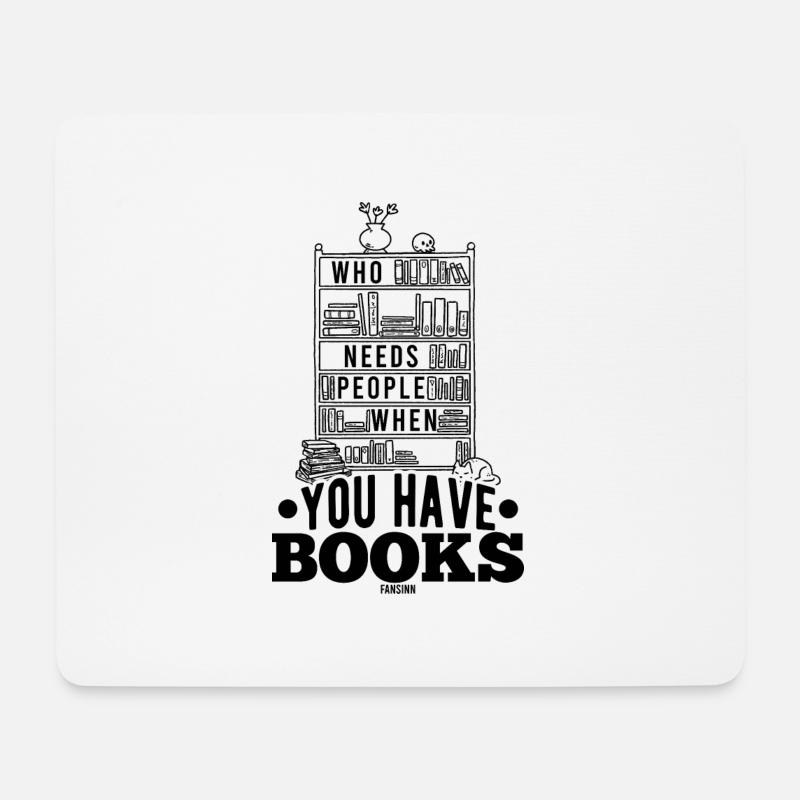 ich will lesen - Mousepad (Querformat) - Weiß