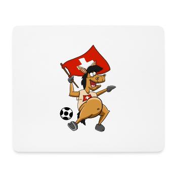 Fan Pferd Schweiz - Mousepad (Querformat) - Weiß - Vorne