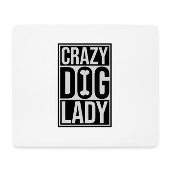 Citation de Crazy Dog Lady - Tapis de souris (format paysage) - blanc - Devant