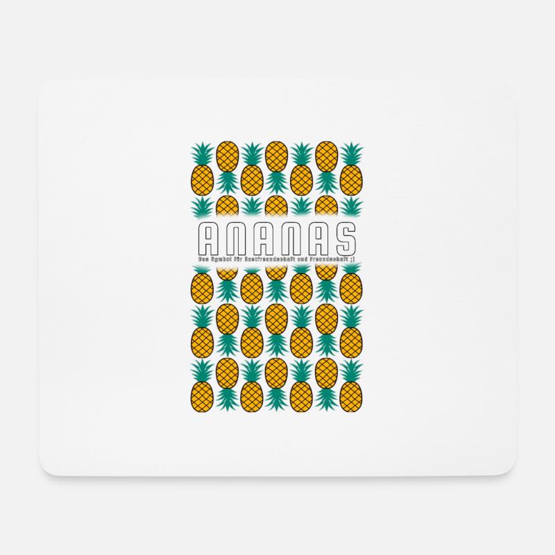 Ananas, das Zeichen für Freundschaft - Mousepad (Querformat) - Weiß