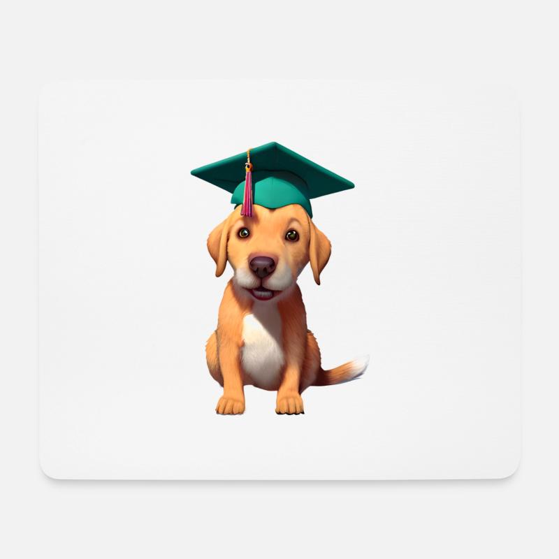Bachelor Studium Labrador Hunde Schulabschluss - Mousepad (Querformat) - Weiß