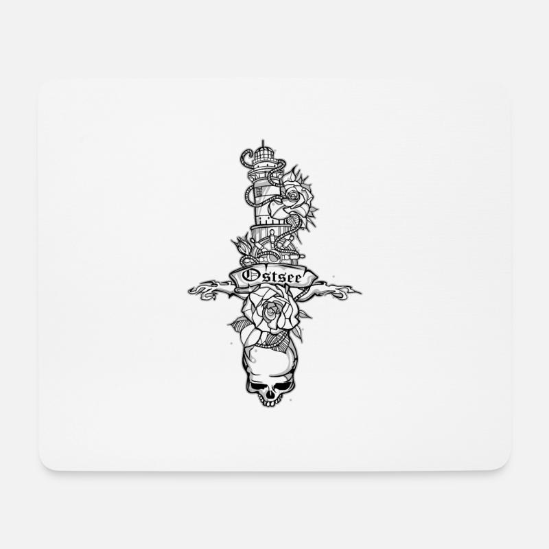 Ostsee // Illustration - Mousepad (Querformat) - Weiß