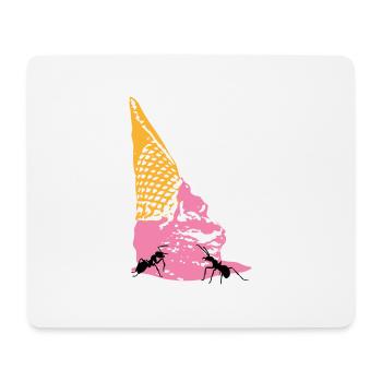 Ice cream with ants - Mouse Pad (horizontal) - white - Front