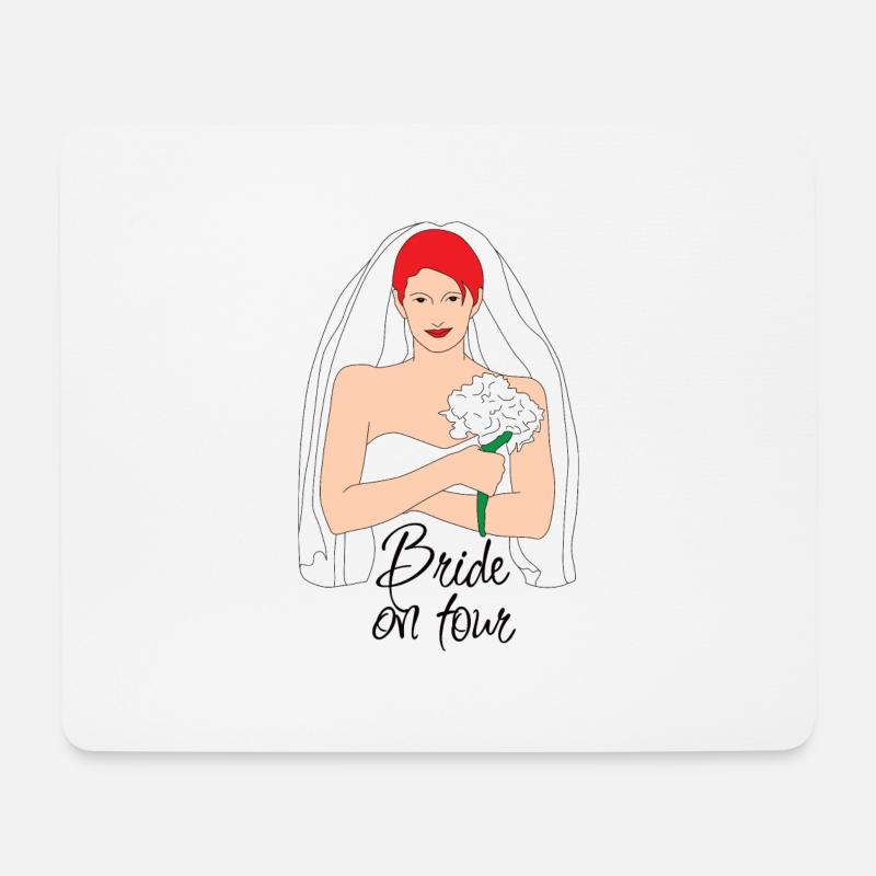 Bride On Tour Red 2 - Mouse Pad (horizontal) - white
