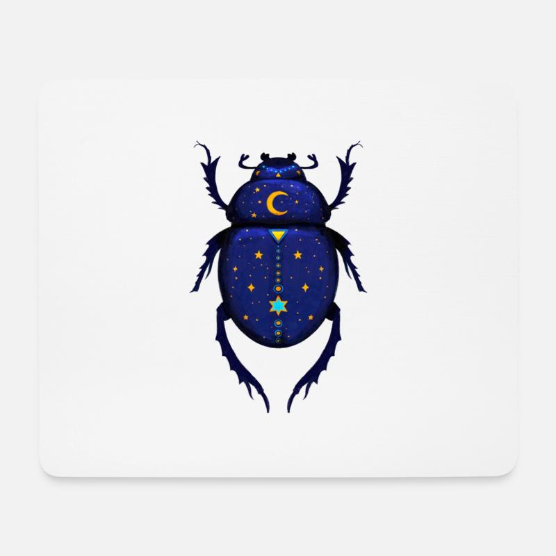 Insekt mit Mond Verzierung - Mousepad (Querformat) - Weiß