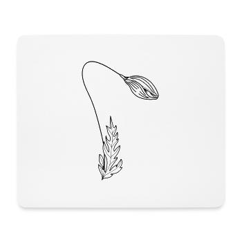 Coquelicot 29 fleur de pavot fleur - Tapis de souris (format paysage) - blanc - Devant