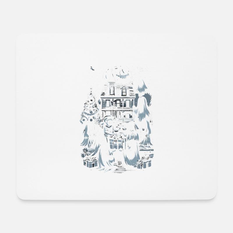 Ghostly Gift Exchange Ghostly Christmas - Mouse Pad (horizontal) - white