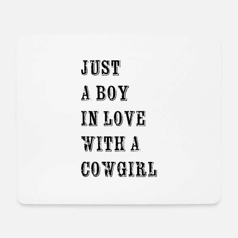 Lustige Sprüche, Cowboy, Valentinstag, Liebe, Love - Mousepad (Querformat) - Weiß